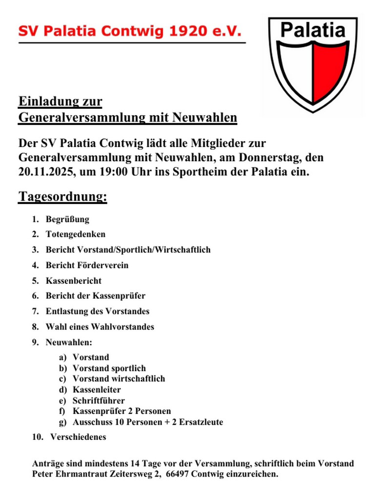 Generalversammlung 2025